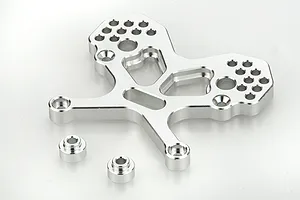 Rovan Silver Aluminium Front Shock Tower V2 Set