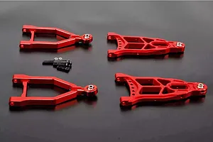 Rovan Red Aluminium Extended (+25mm) Front Suspension Arm Set image 32914
