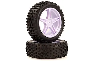 HSP 2.3" Front Buggy Tyres on White Rims - Wheels 2Pcs image 32977