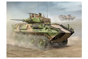 Trumpeter 1/35 Australian Light Armoured Vehicle (ASLAV-25) Scaled Plastic Model Kit w/ Australian Decals image 33008