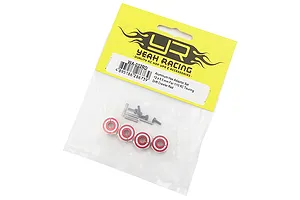 Yeah Racing Red Aluminium 12mm Wheel Hexes (5.5mm Thick) 4Pcs w/ Hardware image 33254