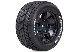 Louise 5.5" X-Rocket MFT Tyres on Black Spoke Rims - Glued Wheels 2Pcs image 33285