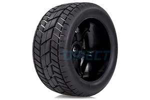 Louise 5.5" X-Rocket MFT Tyres on Black Spoke Rims - Glued Wheels 2Pcs image 33286