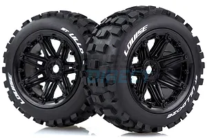 Louise 4.7/5.5" ST-Ulldoze Tyres on Black Spoke Rims - Beadlocked Wheels 2Pcs image 33290