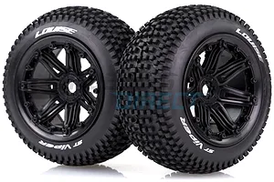 Louise 4.7/5.5" ST-Viper Tyres on Black Spoke Rims - Beadlocked Wheels 2Pcs image 33297