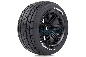 Louise 4.7/5.5" ST-Rocket Tyres on Black Spoke Rims - Beadlocked Wheels 2Pcs image 33301