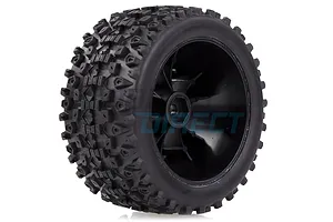 Louise 2.8" ST-Uphill Tyres on (1/2 Offset) Black Rims - Glued Wheels 2Pcs image 33363