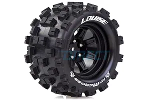 Louise 2.8" MT-Mcross Tyres on Black Spoke Rims - Glued Truck Wheels w/ Foam 2Pcs image 33368