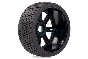 Louise 3.3" GT-Shiv MFT (Soft) Tyres on Black 8 Spoke Rims - Glued Wheels 2Pcs image 33375