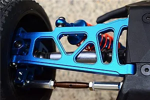 GPM Blue Aluminium Traxxas Slash 4x4 Front or Rear Lower Suspension Arms w/ Pins image 33422