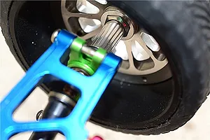 GPM Silver Aluminium Traxxas Slash 4x4 12mm Hex Adaptors w/ +25mm Off-Set image 33550