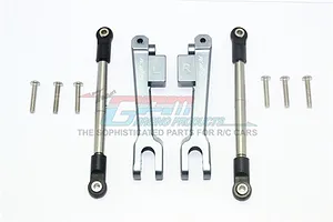 GPM UDR Silver Aluminium Rear Left & Right Sway Bar Arm Set w/ Stainless Steel Turnbuckles image 33561