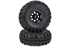 Louise 2.2" CR Champ Tyres on Black 8 Spoke Rims - Glued Wheels 2Pcs image 33580