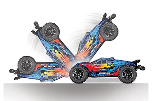 Traxxas Rustler 4x4 VXL RC Stadium Truck Electric Brushless 4WD 1/10 Scale RTR image 34012