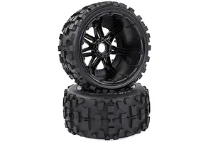 Louise 4.7/5.5" Baja 5B Rear B-ulldoze Tyres on Black Spoke Rims - Beadlocked Wheels 2Pcs image 34097