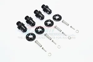 GPM Black Aluminium TRX-4 17mm Hexes (19mm Thick) 4Pcs w/ Hardware image 34242