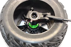 GPM Black Aluminium ARRMA Kraton, Talion & Outcast +13mm Wheel Hex Extension 2Pcs image 34375