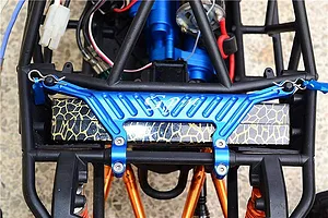 GPM Gunmetal Aluminium Axial Bomber Battery Hold Down Kit image 34382