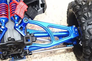 GPM Blue Aluminium E-Revo 2.0 Rear Upper Suspension Arms 2Pcs w/ Hardware image 34828