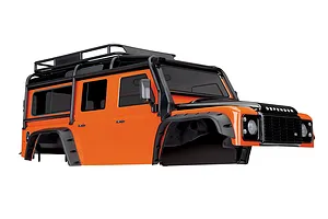 Traxxas TRX-4 Land Rover Defender Painted Orange Body Shell w/ Decal Sheet image 35130