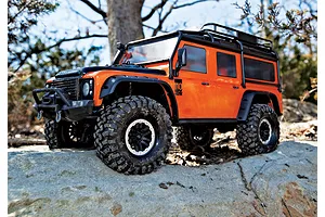 Traxxas TRX-4 Land Rover Defender Painted Orange Body Shell w/ Decal Sheet image 35132