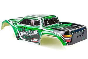 HSP 1/10 Wolverine Truck Painted Green Body Shell image 35179