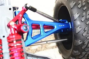 GPM Blue Aluminium E-Revo VXL 2.0 Front Upper & Lower Suspension Arm Set w/ Hardware image 35564