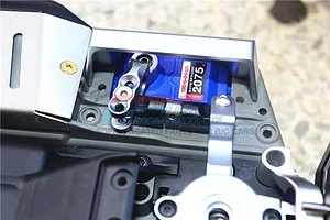 GPM Blue Aluminium E-Revo VXL 2.0 25T Servo Horn & Steering Linkages 2Pcs image 35607