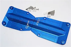 GPM Blue Aluminium X-Maxx Centre Skid Plate 2Pcs image 35675