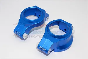 GPM Blue Aluminium X-Maxx Left & Right Caster Blocks (C-Hubs) 2Pcs image 35691