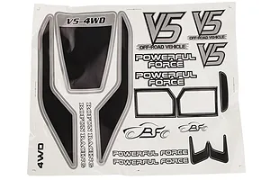 Rovan 5IVE-T to V5 Conversion Kit w/ Painted Green/Black Body Shell image 35745