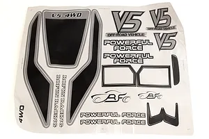 Rovan 5IVE-T to V5 Sports Conversion Kit w/ Painted Green/Black Body Shell image 35751