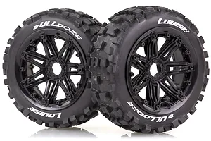 Louise 4.7/5.5" Baja 5B Front B-ulldoze Tyres on Black Spoke Rims - Beadlocked Wheels 2Pcs image 35763