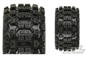 Pro-Line 2.8" Badlands MX28 Tyres on Black Raid Rims - Glued Wheels 2Pcs image 35930