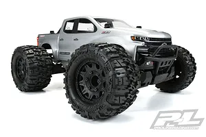 Pro-Line 2.8" Trencher Tyres on Black Raid Rims - Glued Wheels 2Pcs image 35936