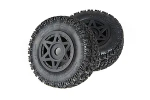 ARRMA 2.2/3.0" SENTON 6S dBoots SIDEWINDER SC Tyres on Black Rims - Glued Wheels 2Pcs image 36017