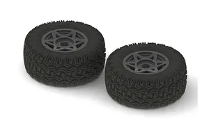 ARRMA 2.2/3.0" SENTON 6S dBoots SIDEWINDER SC Tyres on Black Rims - Glued Wheels 2Pcs image 36018