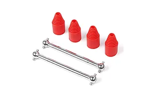 Rovan 9mm Drive Shaft (Press Fit Pins) /w Red Rubber Boots 2Pcs image 36151