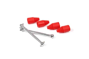 Rovan 9mm Drive Shaft (Press Fit Pins) /w Red Rubber Boots 2Pcs image 36153