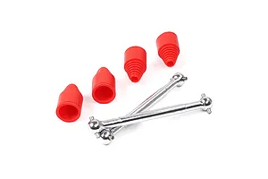 Rovan 9mm Drive Shaft (Press Fit Pins) /w Red Rubber Boots 2Pcs image 36154