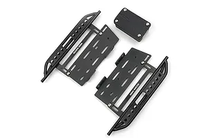 Yeah Racing Black Steel SCX10 II Side Step Rock Rails 2Pcs w/ Receiver Box image 36261