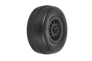 Pro-Line 2.2/3.0" TAZER M3 (Soft) Tyres on Black Renegade Rims - Glued Wheels 2Pcs