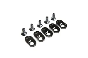 Losi 5IVE-T 2.0 Black Engine Mount Inserts &amp; Screws (21.5T) 5pcs