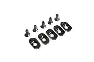 Losi 5IVE-T 2.0 Black Engine Mount Inserts &amp; Screws (18.5T) 5pcs