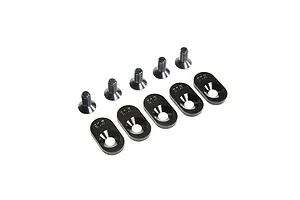 Losi 5IVE-T 2.0 Black Engine Mount Inserts &amp; Screws (20.5T) 5pcs
