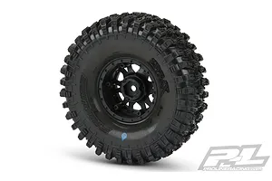 Pro-Line 1.9" Hyrax G8 Rock Crawler Tyres On Black & Silver Impulse Internal Bead-Loc Rims 2Pcs image 36967