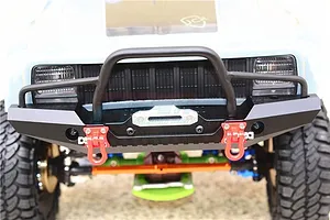 GPM Black Aluminium TRX-4 & SCX10 II Front Bumper w/ LED Lights image 36982