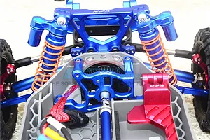 GPM Blue Aluminium Rear Piggyback Shocks 2Pcs w/ Optional Spring Rates image 37033