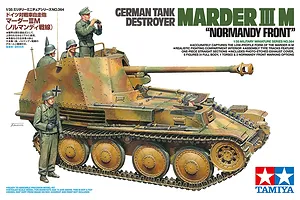 Tamiya 1/35 German Marder III M Normandy Front Tank Destroyer Scaled Plastic Model Kit image 37088
