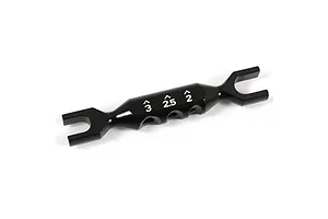 Yeah Racing Black Aluminium 4-in 1 Multi-Purposes Turnbuckle Spanner